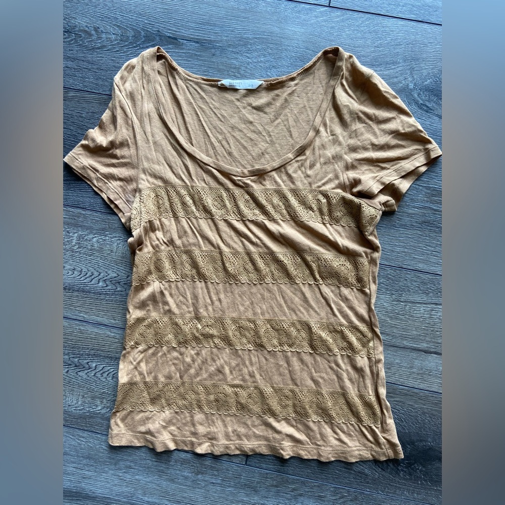 Old Navy Tan Short Sleeve Women's Top